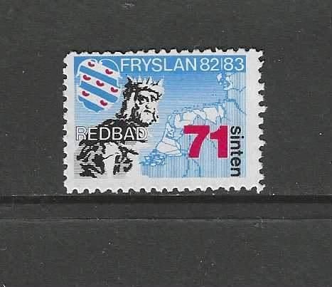 1983 stadspost Friesland - Redbad zegel 71 cent-sinten pf, Postzegels en Munten, Postzegels | Nederland, Ophalen of Verzenden
