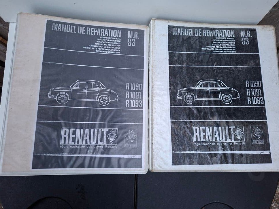 Renault R1090 R1091 R1093 Werkplaatshandboek (1964), Ophalen of Verzenden