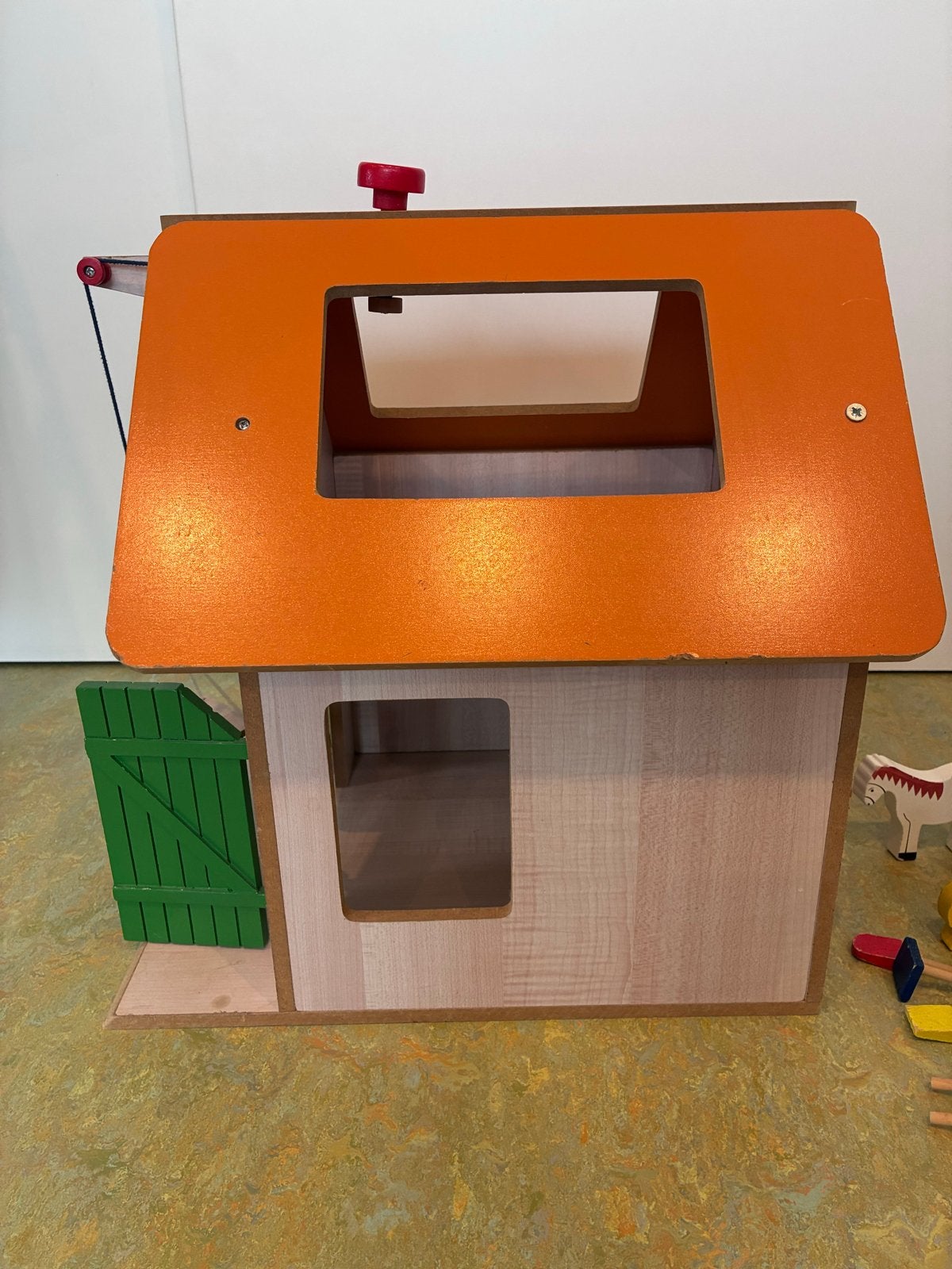 Houten Boerderij met Dieren en Accessoires, Ophalen, Gebruikt, Overige typen