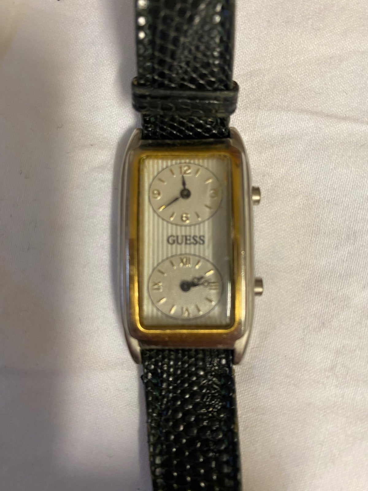 Guess dubbele tijd dames horloge, Ophalen, Overige materialen, Guess, Polshorloge