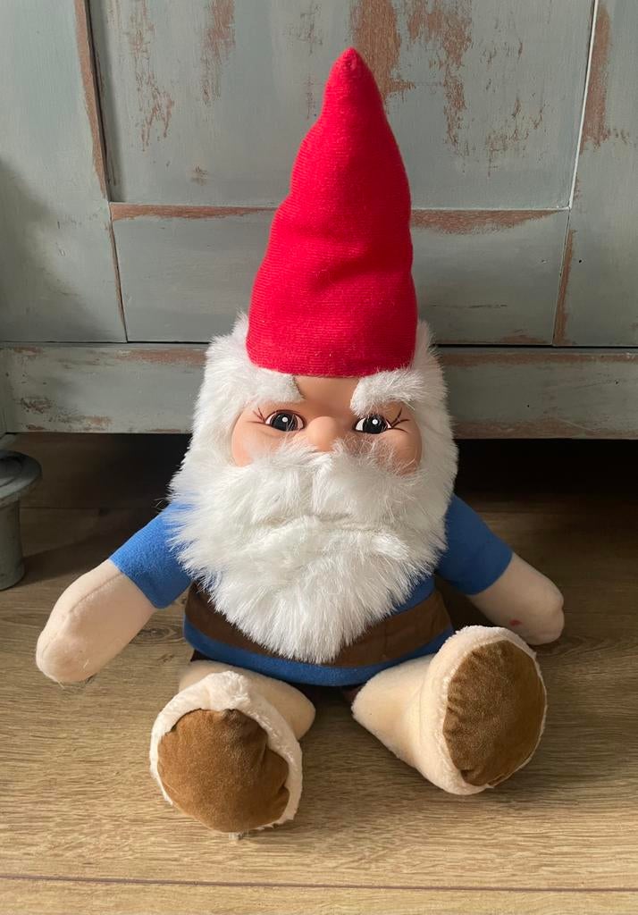 David de Kabouter knuffel pluche Rien Poortvliet, Ophalen of Verzenden, Zo goed als nieuw, Overige typen