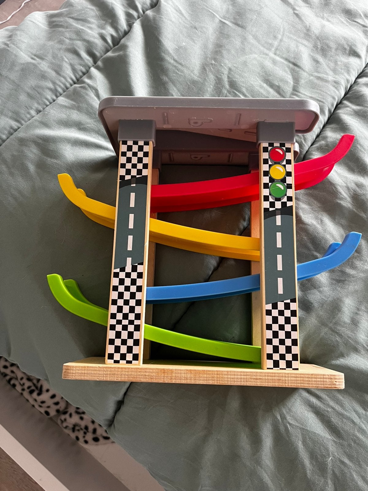 Houten autobaan met autootjes, Ophalen of Verzenden, Gebruikt, Overige typen