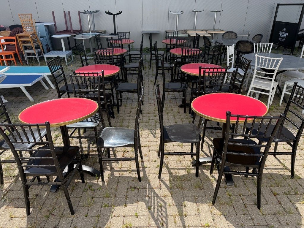 Gebruikte terras set met luxe tafels, Ophalen, Gebruikt, Meubilair