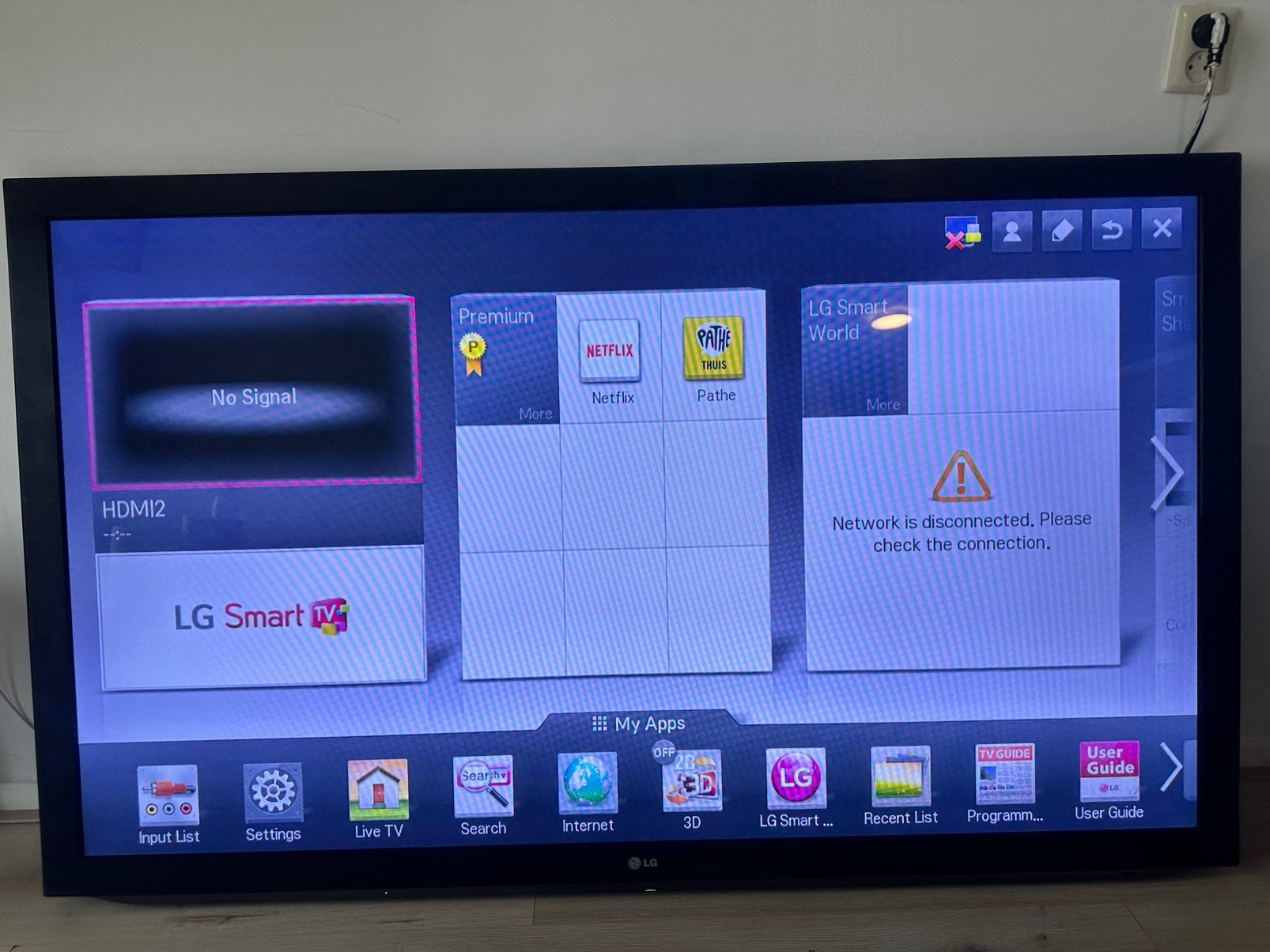LG 65 Inch TV (65LM620S) – Goed werkend, Ophalen, Gebruikt, 50 Hz, 100 cm of meer