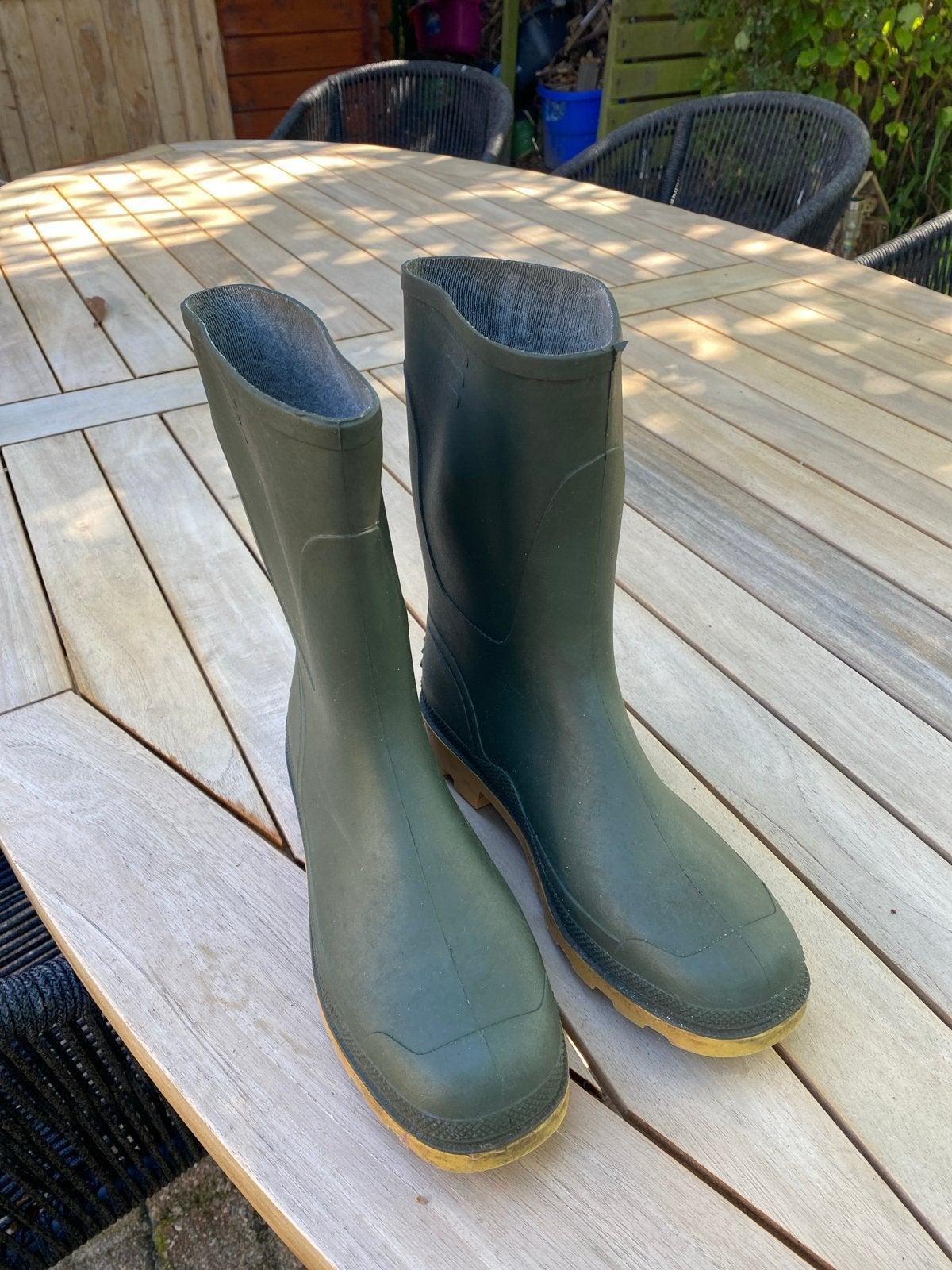 Gebruikte rubberen laarzen, maat 44, Kleding | Heren, Ophalen of Verzenden, Gedragen, Overige kleuren, Regenlaarzen