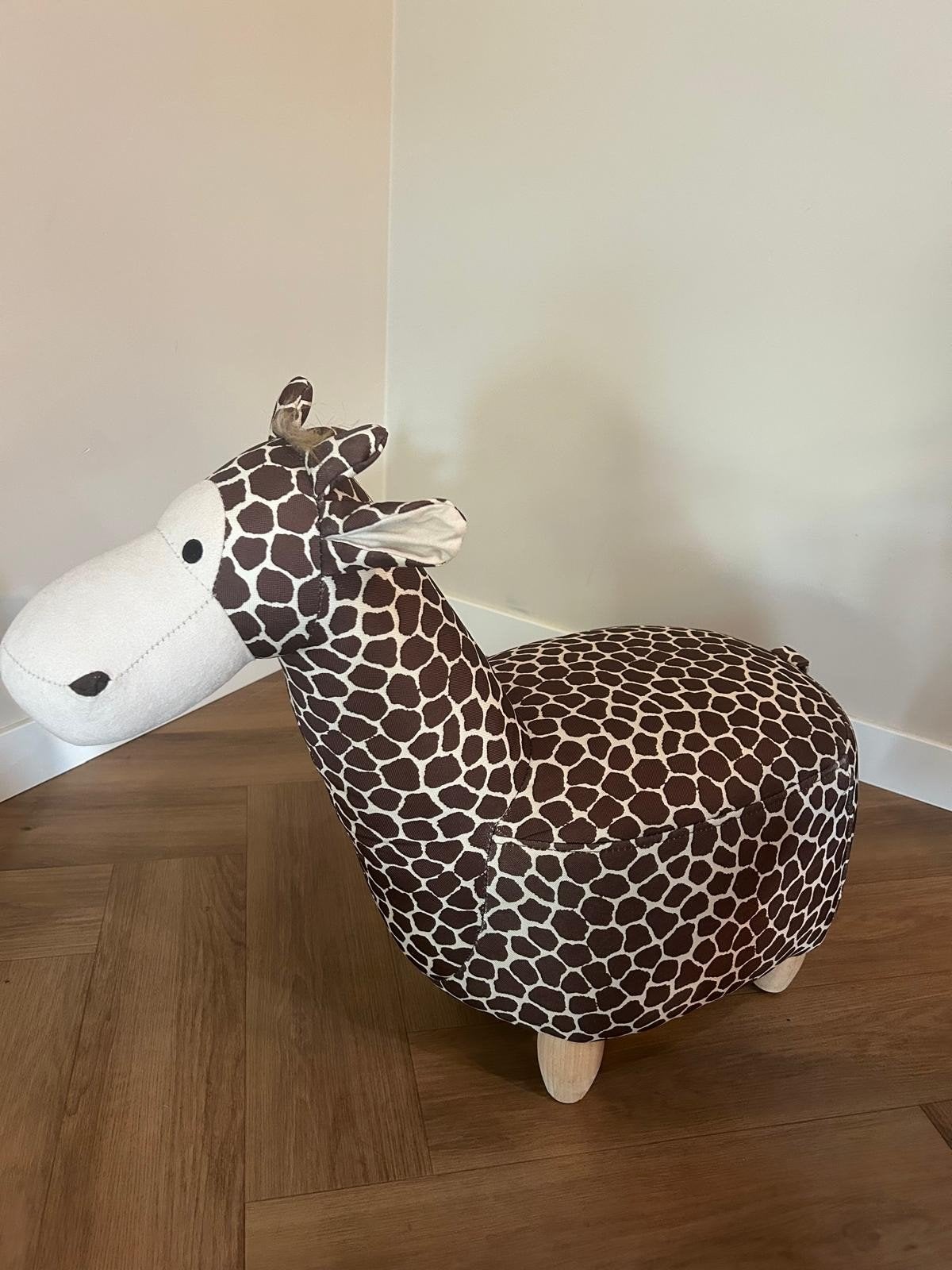 Leuke giraf poef/krukje voor de kinderkamer, Ophalen, Gebruikt, Giraf, Middelgroot (20 tot 80 cm)