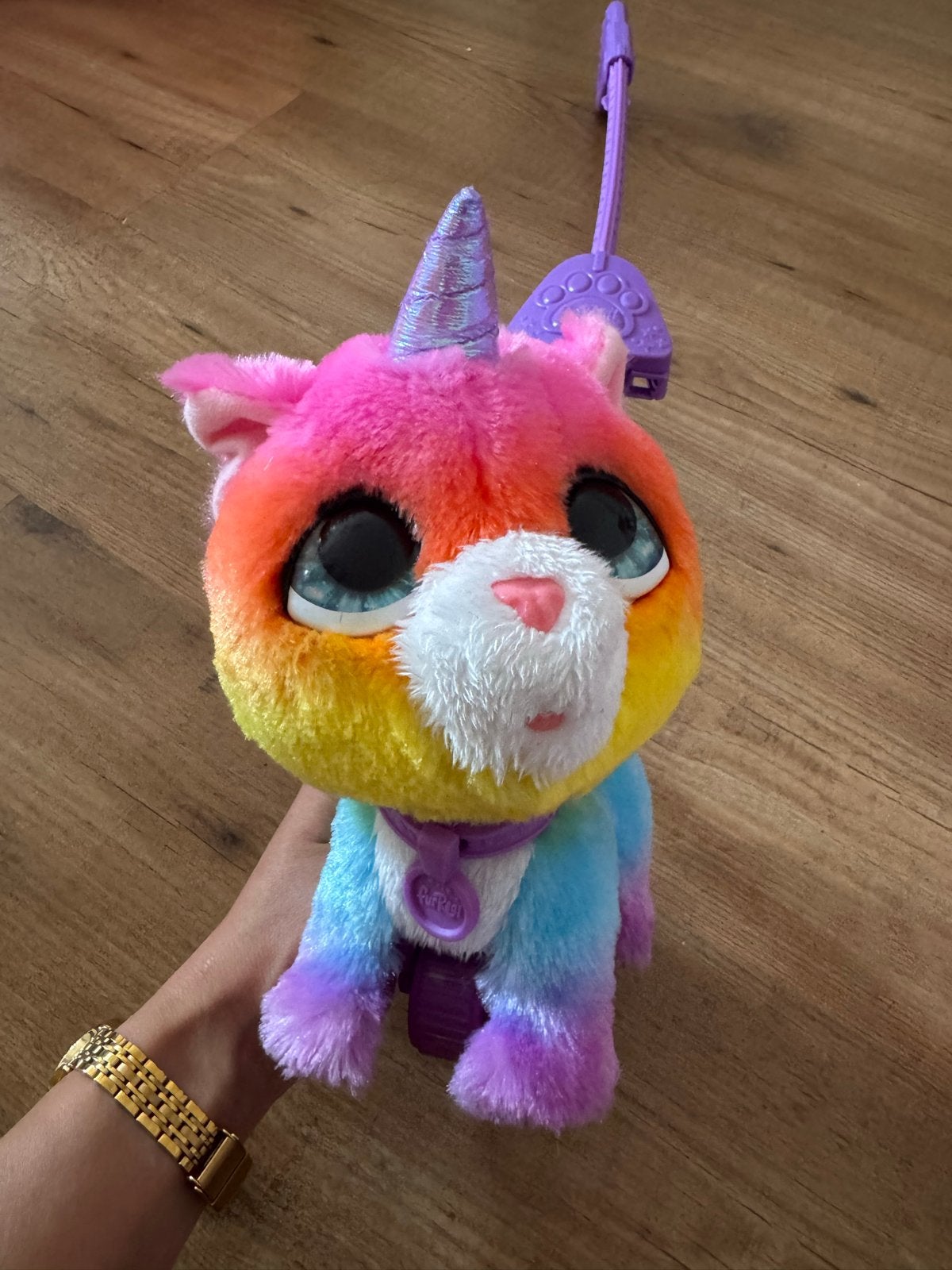 FurReal Regenboog Unicorn Poes - Zo goed als nieuw, Kinderen en Baby's, Speelgoed | Knuffels en Pluche, Zo goed als nieuw, Eenhoorn