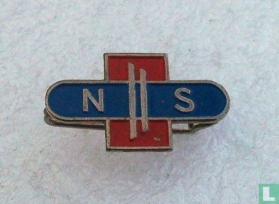 Broche - NS (logo 1962), Ophalen of Verzenden, Zo goed als nieuw, Transport, Speldje of Pin