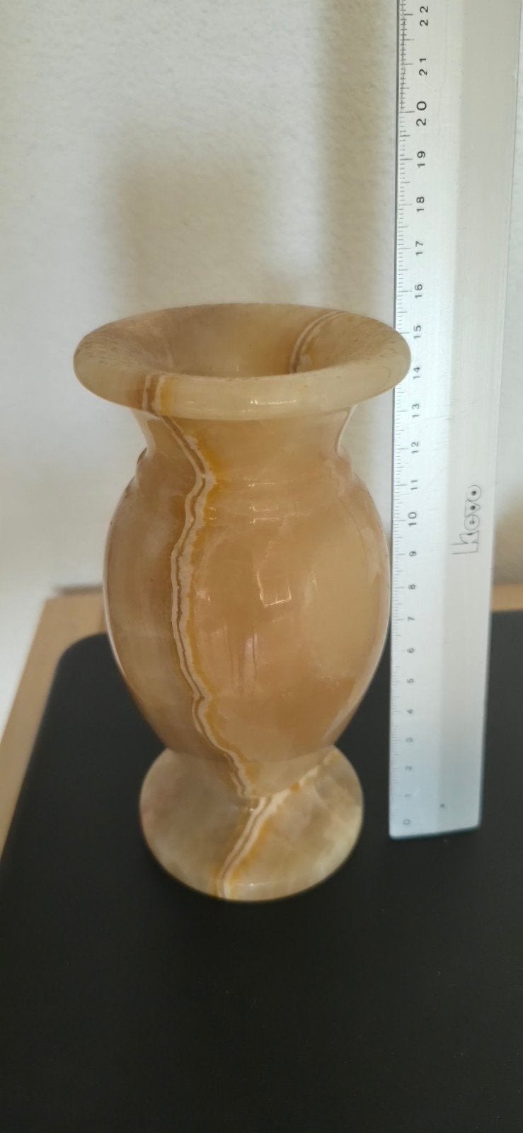 Onyx vaasje - Vintage decoratie, Ophalen of Verzenden
