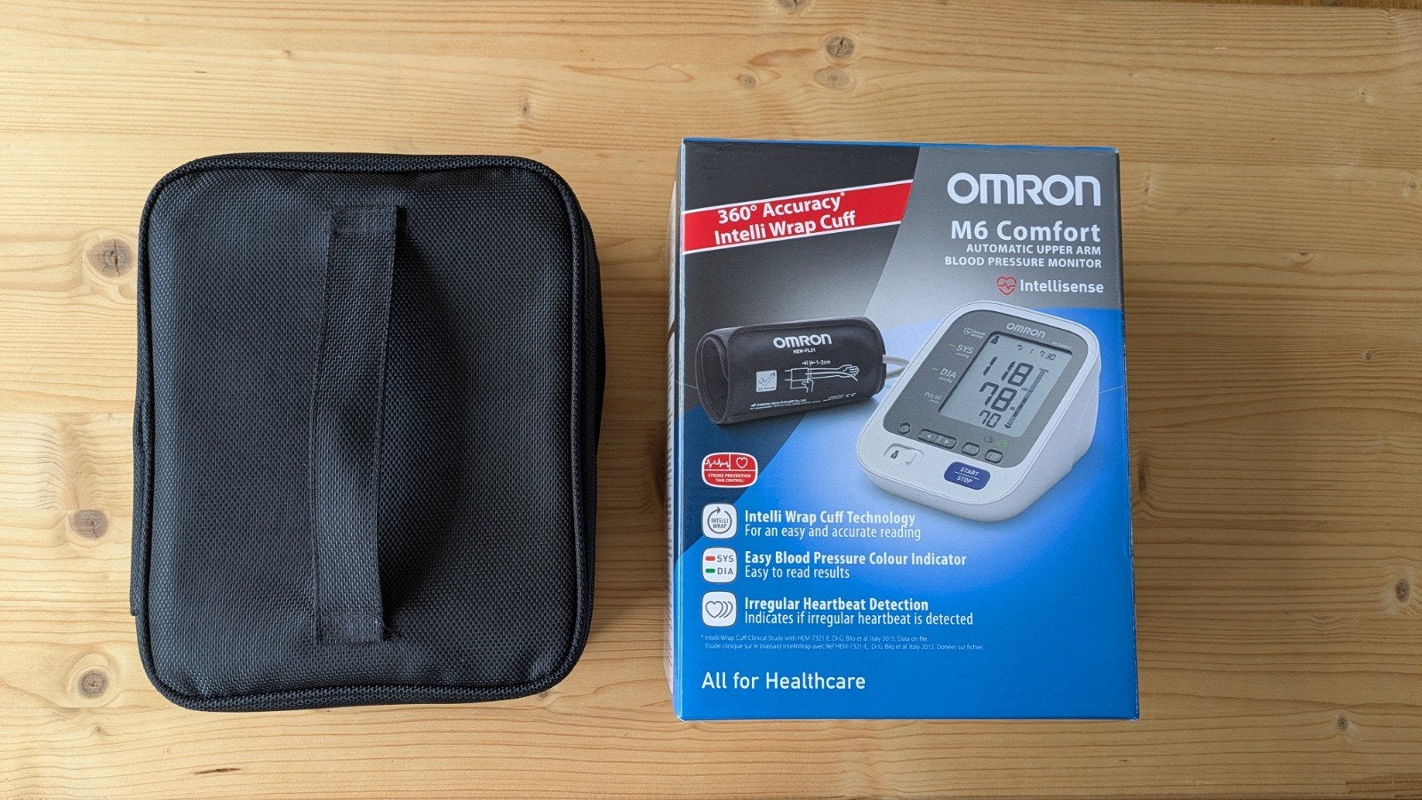 Omron M6 Comfort Bloeddrukmeter, Ophalen of Verzenden, Zo goed als nieuw, Overige typen