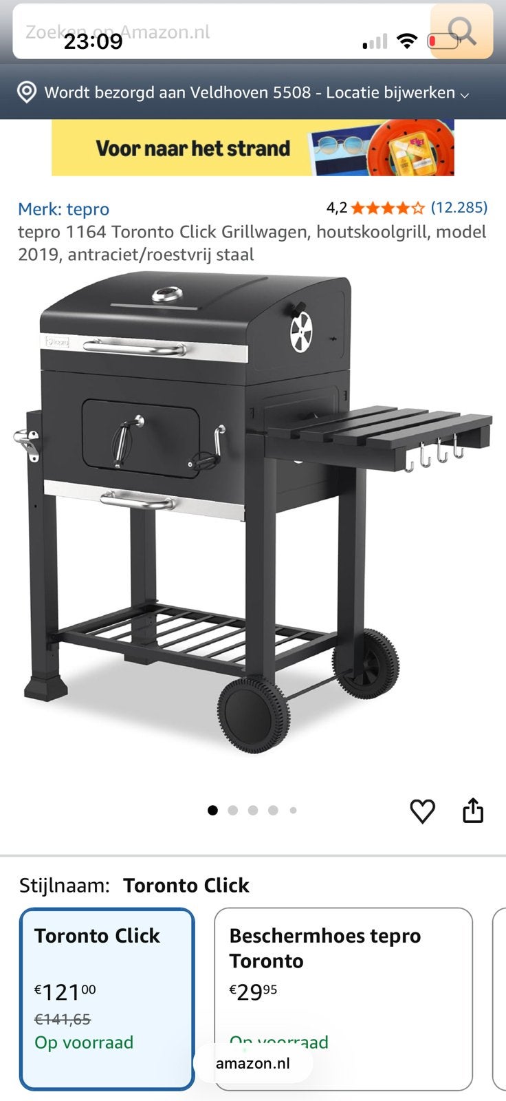 Tepro houtskool barbeque, Tuin en Terras, Houtskoolbarbecues, Ophalen, Zo goed als nieuw