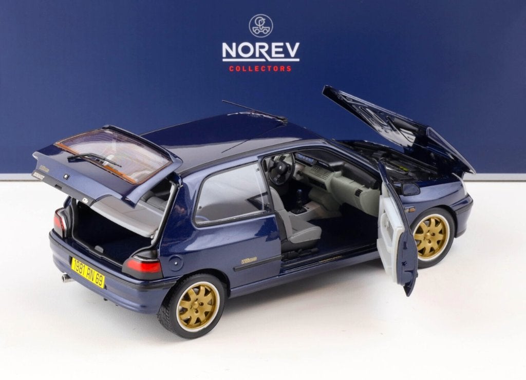 Renault Clio Williams 1993 Blauw schaal 1/18 NOREV 185230, Verzenden, Nieuw, Auto, Norev