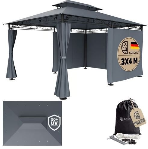 Partytent paviljoen pagodetent 3x4m Antraciet GRATIS BEZORGD, Verzenden, Minder dan 4 meter, Nieuw, Nvt