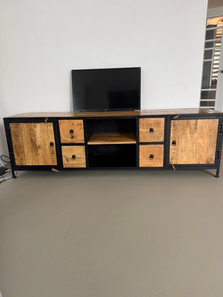 Industrieel tv meubel Nori, Huis en Inrichting, Ophalen, Zo goed als nieuw, 25 tot 50 cm, Minder dan 100 cm
