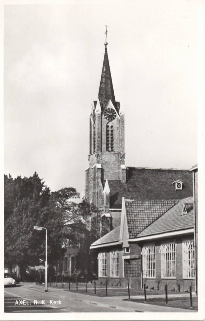 Axel R K kerk, Verzamelen, Ansichtkaarten | Nederland, Verzenden, 1960 tot 1980, Ongelopen, Zeeland