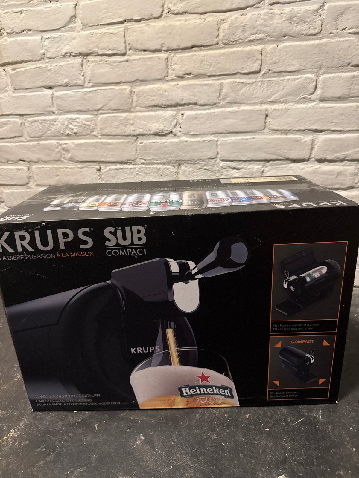 Krups The Sub Compact thuistap - Heineken Edition, Ophalen of Verzenden, Zo goed als nieuw
