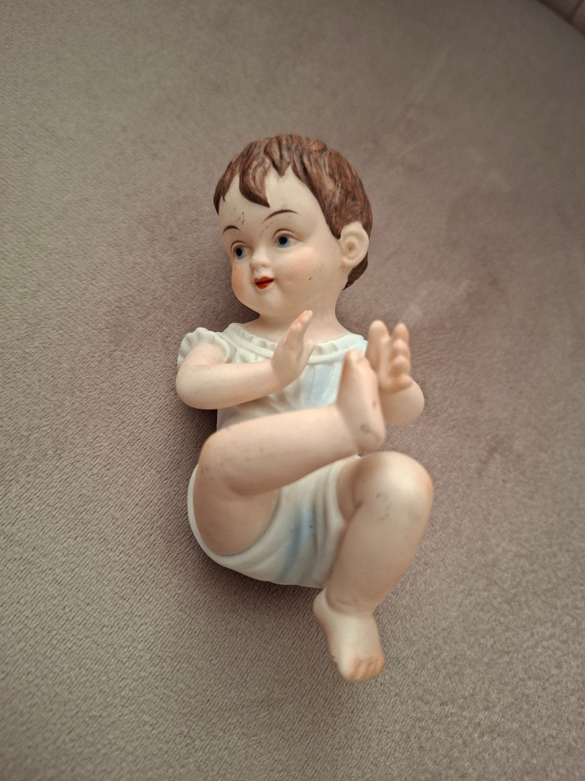 Vintage Porseleinen Baby Beeldje - Made in Taiwan, Ophalen of Verzenden