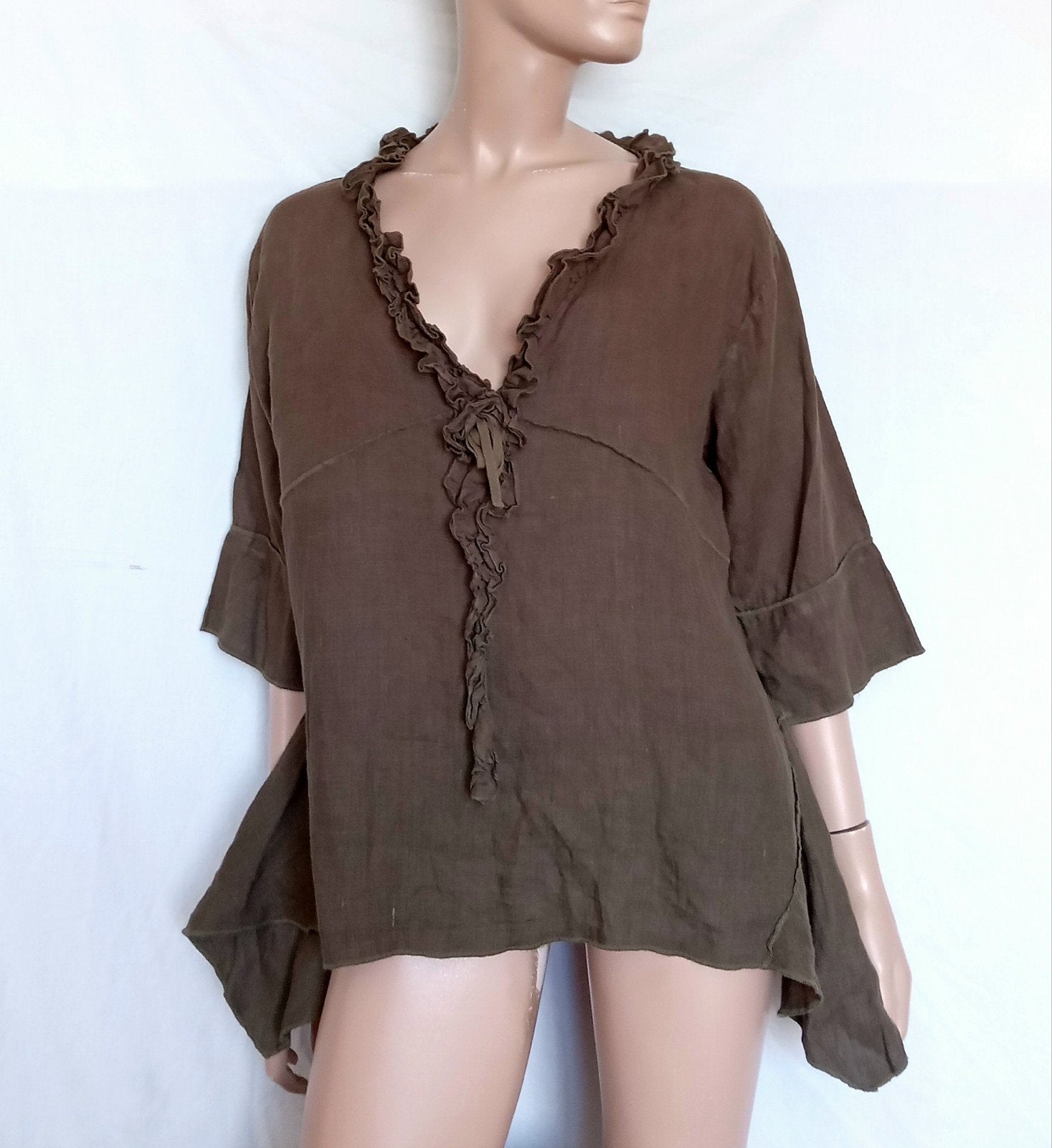 COMPLETO LINO BY ARTHURIO LINNEN Blouse, Ophalen of Verzenden, Zo goed als nieuw, Maat 42/44 (L), Groen