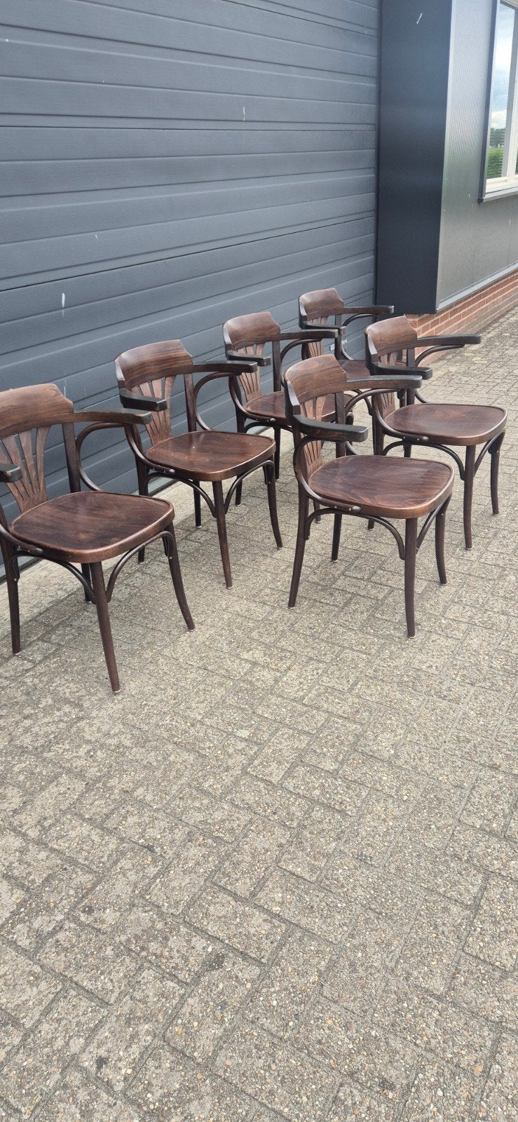 stoelen thonet mancave bar 6 stuks, Ophalen, Bruin, Geen, Vijf, Zes of meer stoelen