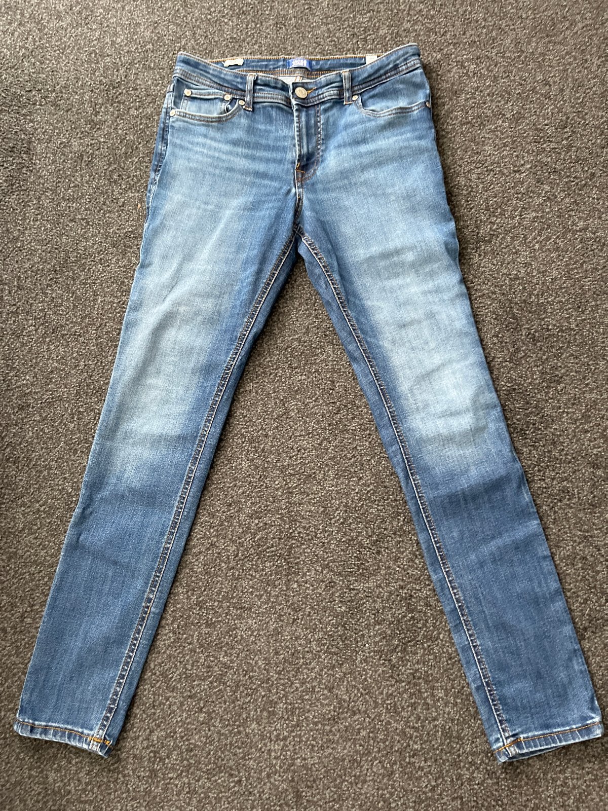 Jack & Jones Skinny Liam Jeans - Maat 164 (14Y), Ophalen of Verzenden, Zo goed als nieuw, Jongen, Broek