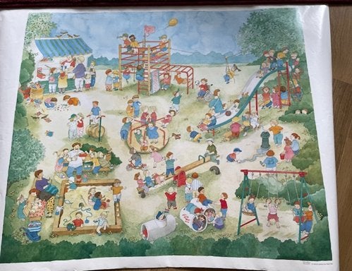 Poster Speeltuin Libelle, Verzamelen, Gebruikt, Rechthoekig Liggend, Ophalen of Verzenden, A1 t/m A3
