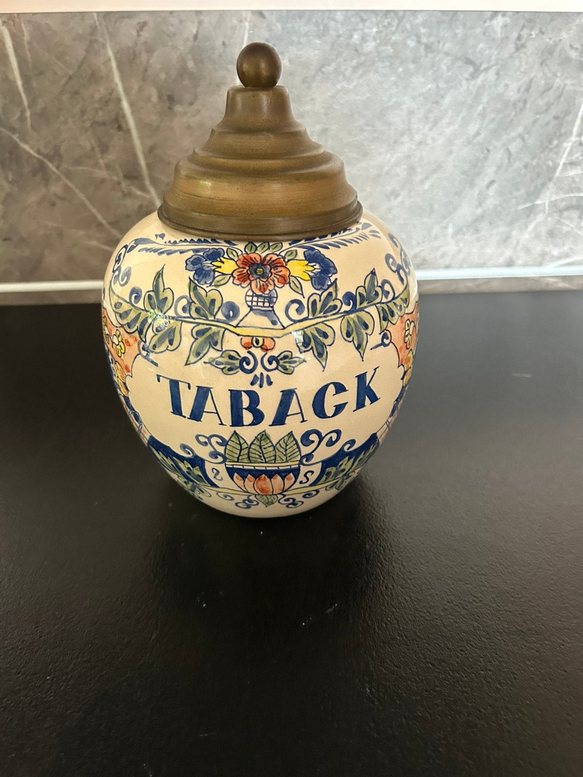 Prachtige, authentieke keramieke tabakspot, Antiek en Kunst, Ophalen of Verzenden