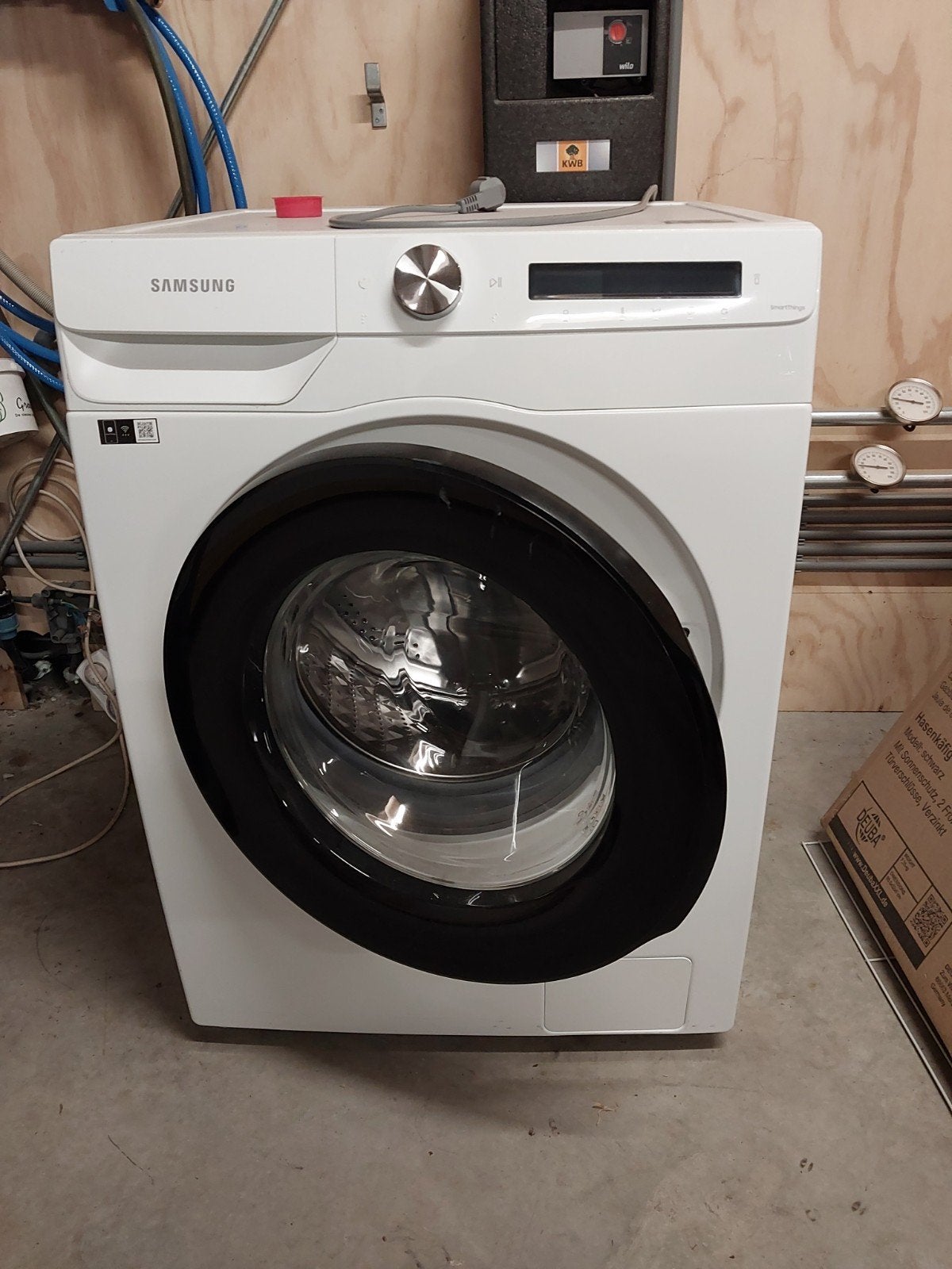 Samsung WW90T534AAW Wasmachine - 9 kg inhoud, Witgoed en Apparatuur, Ophalen, 1200 tot 1600 toeren, Gebruikt, 8 tot 10 kg