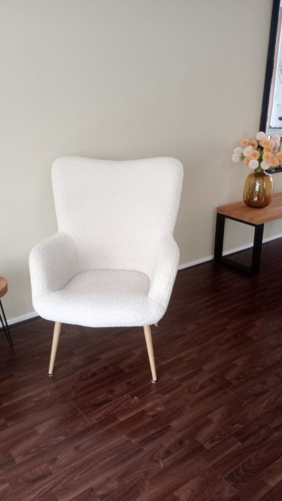 Teddy fauteuil off white, Ophalen, Wit, Eén
