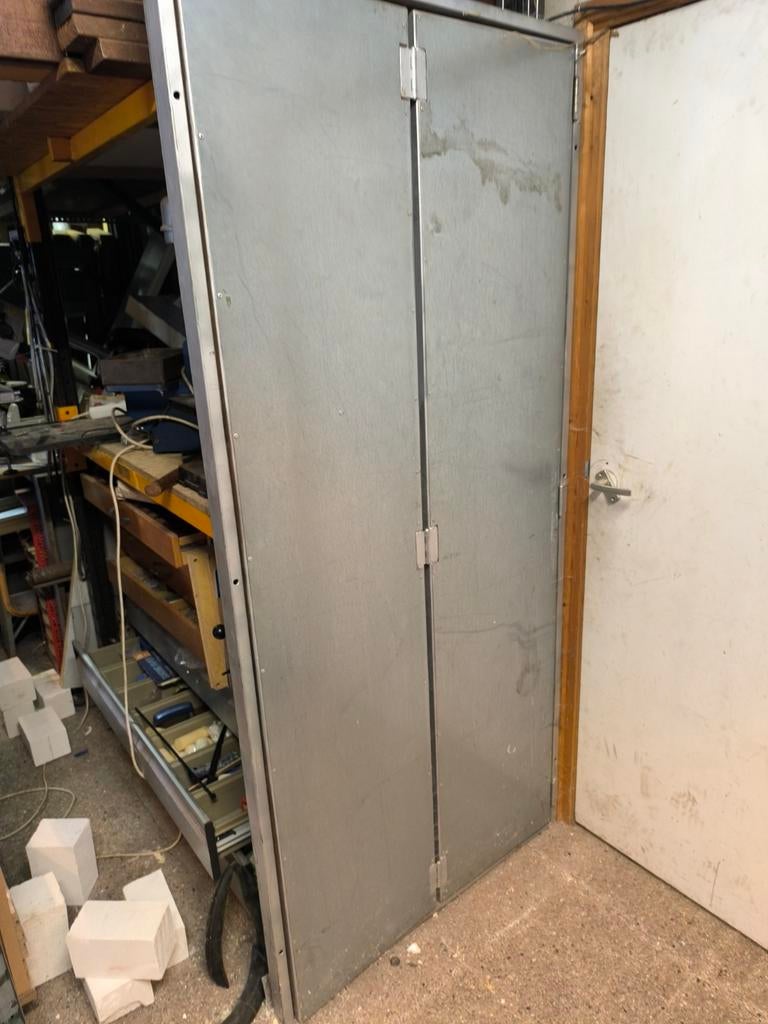 Stalen harmonica deur voor goederenlift of escape room, Doe-het-zelf en Verbouw, Deuren en Horren, Ophalen, Binnendeur, 215 cm of meer