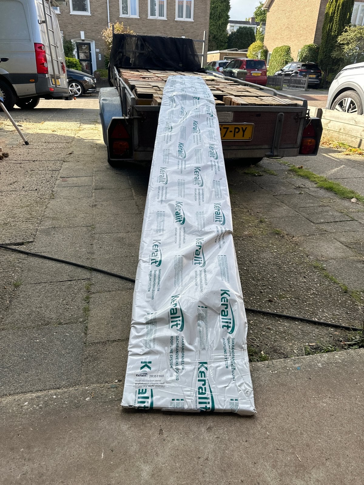Keralit dakrandpaneel grafietzwart classic nerf 6000mm, Doe-het-zelf en Verbouw, Ophalen, Kunststof, Zwart, Overige typen