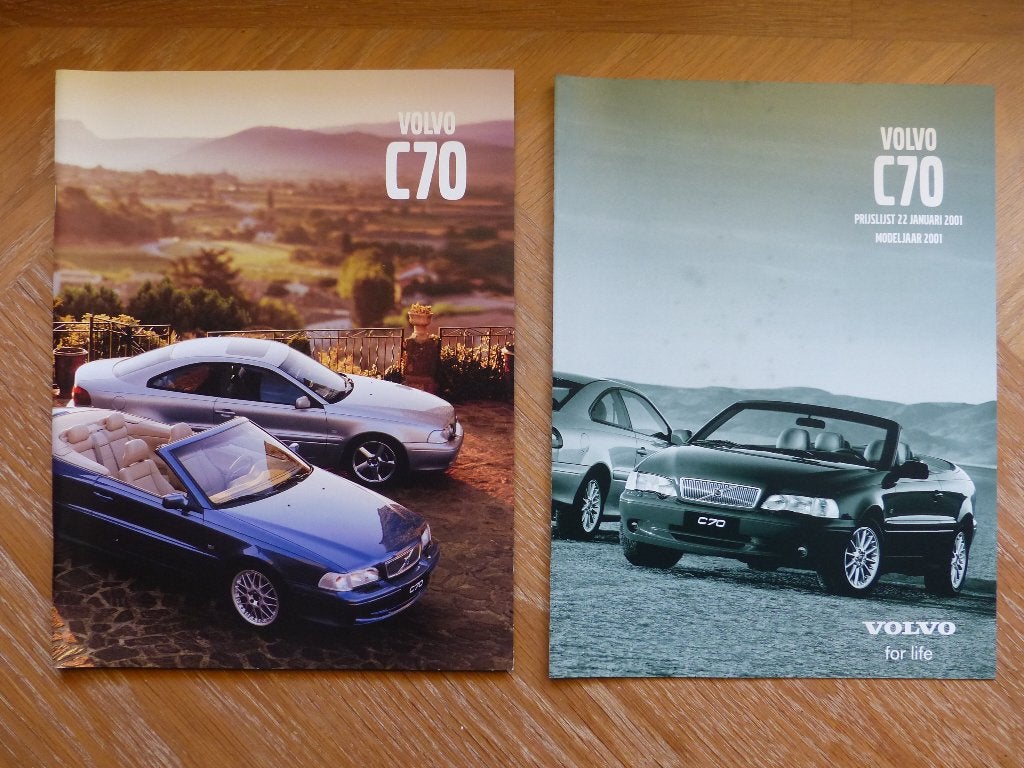 Volvo C70 2001 brochure en prijslijst 22/2/2001, Verzenden, Nieuw, Volvo