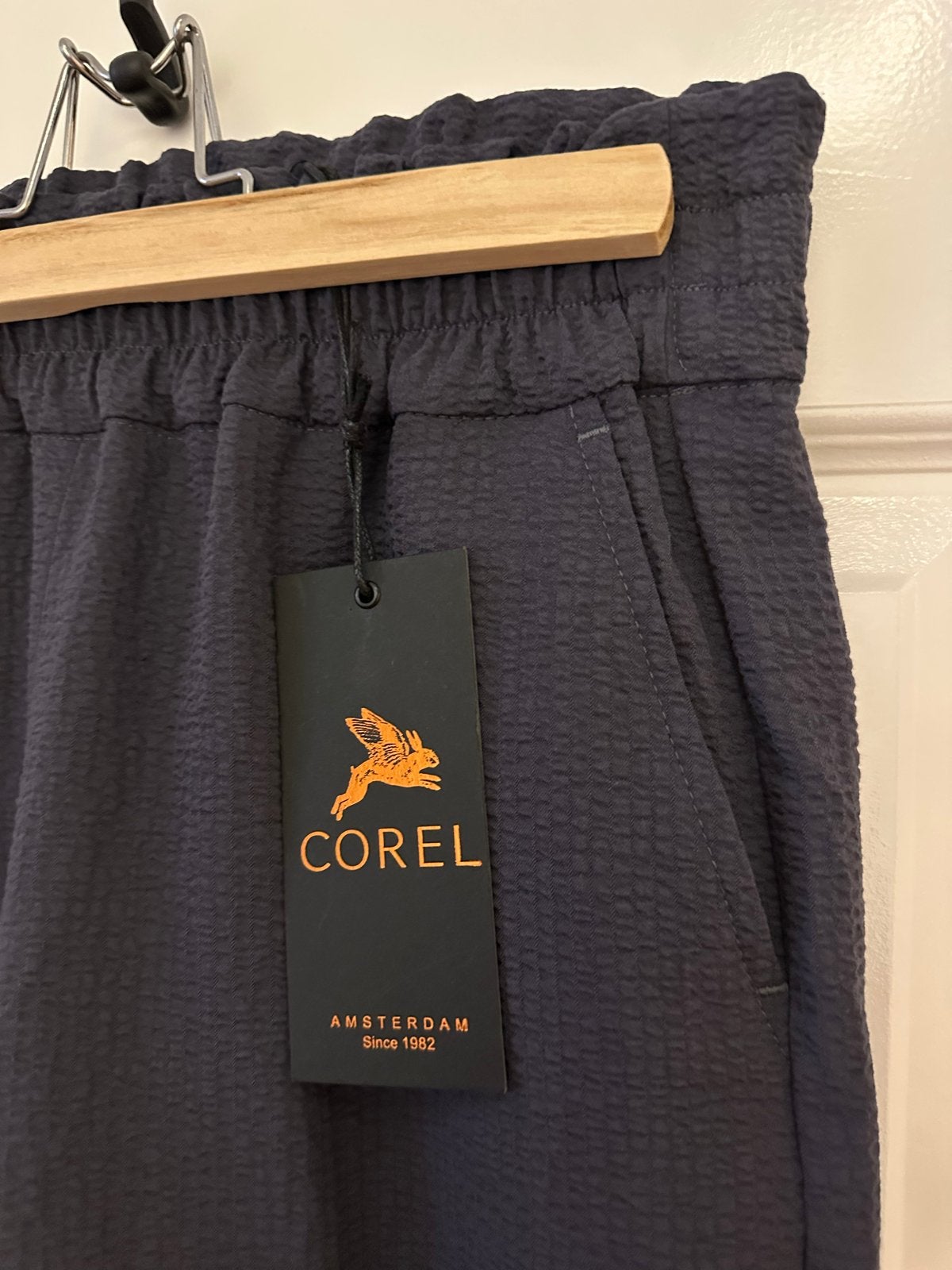 Corel donkerblauwe broek, maat M, nieuw met kaartje, Blauw, Nieuw, Ophalen of Verzenden, Maat 36 (S)