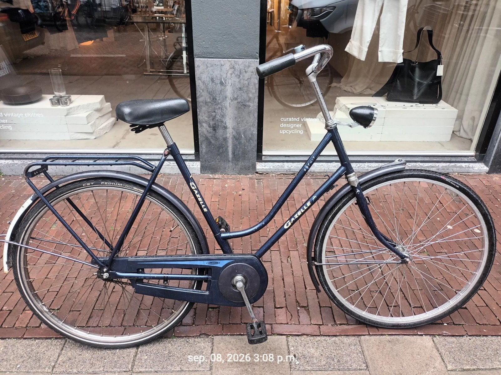 Gazelle Damesfiets met Koplamp (57cm), Ophalen, Terugtraprem, 56 cm of meer, Zo goed als nieuw