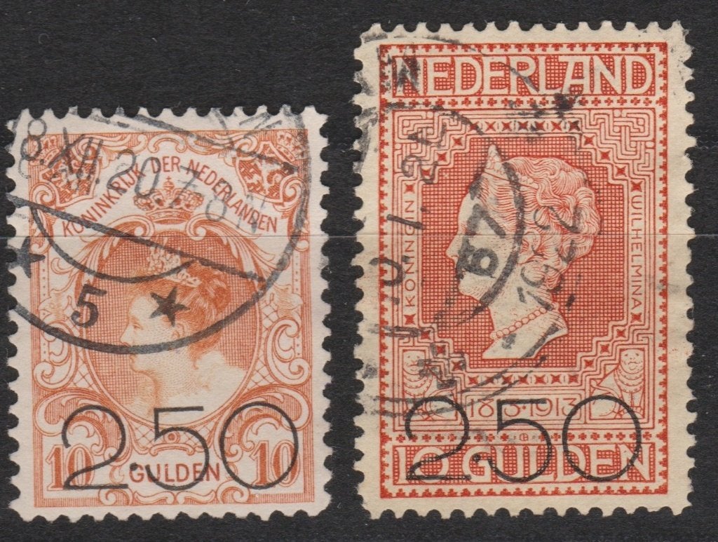 klassiek Nederland NVPHnr 104/105 gest, Ophalen of Verzenden, T/m 1940, Gestempeld