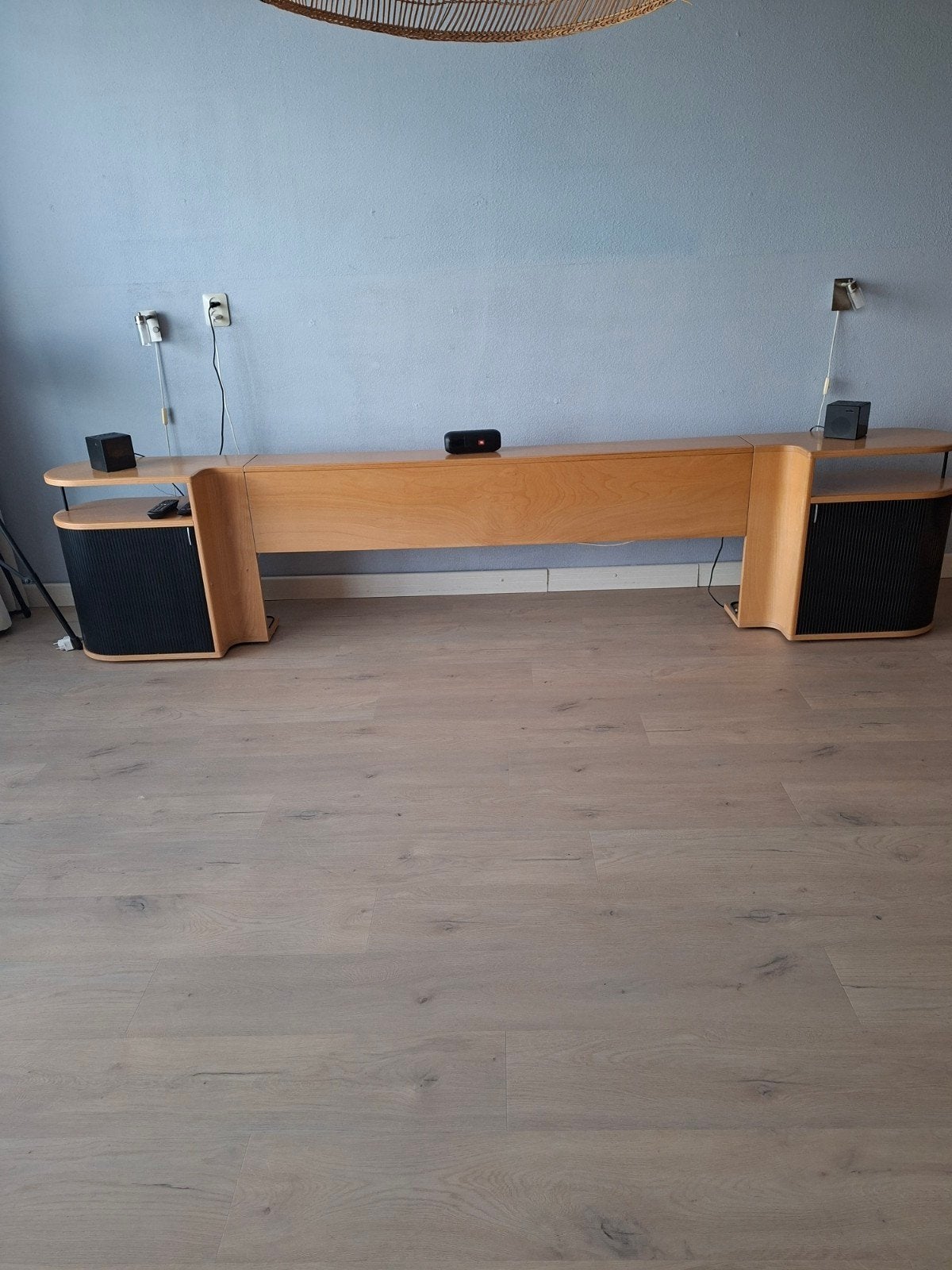 Auping auronde achterwand met nachtkastjes, Ophalen of Verzenden, 65 cm of meer, 70 cm of meer