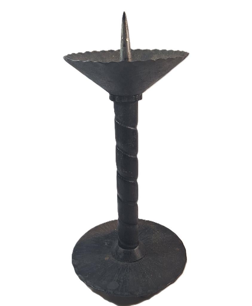 kandelaar brutalisme, Huis en Inrichting, Woonaccessoires | Kandelaars en Kaarsen, Gebruikt, Kandelaar, 25 tot 50 cm, Metaal, Ophalen of Verzenden