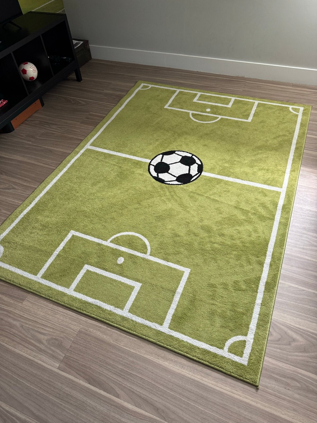 Voetbalveld Vloerkleed Kinderkamer - Paco Home 160x220, Ophalen, Gebruikt, 150 tot 200 cm, 200 cm of meer