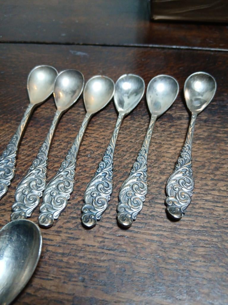 9 zilv.theelepeltjes van Sola., Ophalen of Verzenden