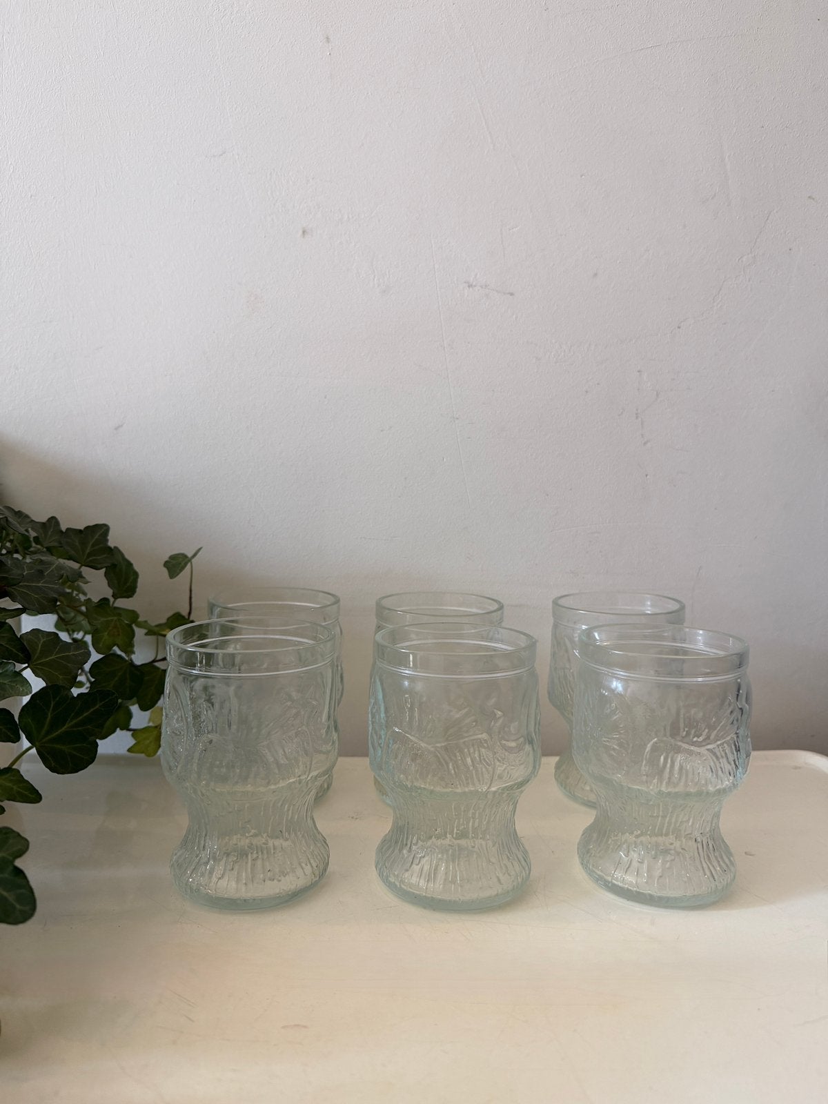Set van 6 Italiaanse Fidenza Vetraria glazen, Ophalen of Verzenden