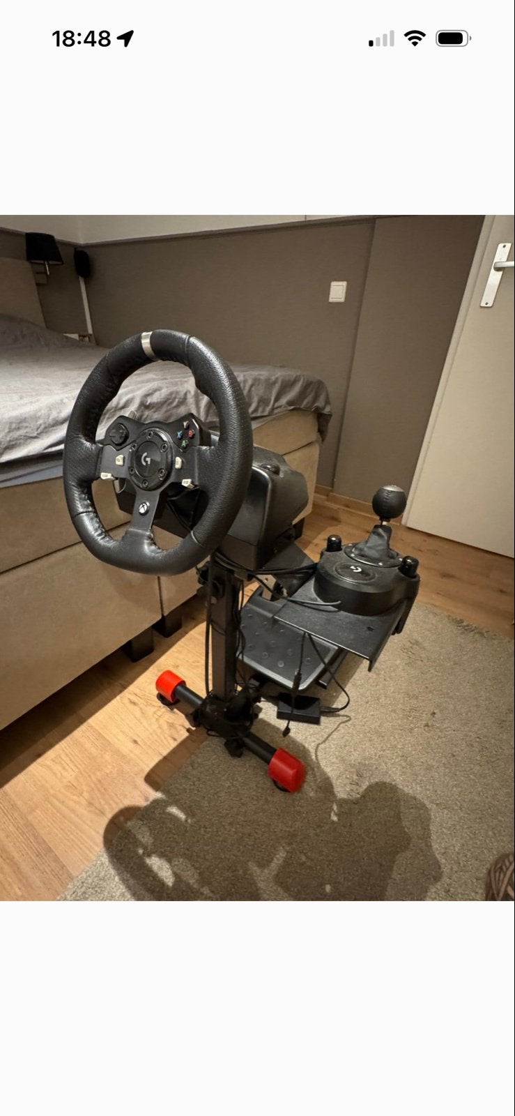 Logitech G920 racestuur met pedalen en shifter op Wheel Stan, Ophalen, Racestuur, Force feedback, Zo goed als nieuw