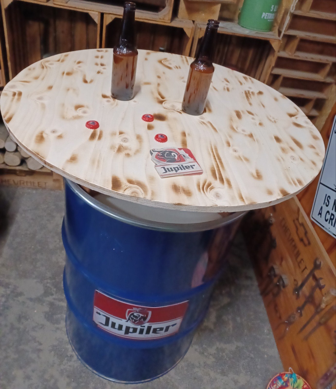 Sta-tafel Jupiler homemade, Ophalen