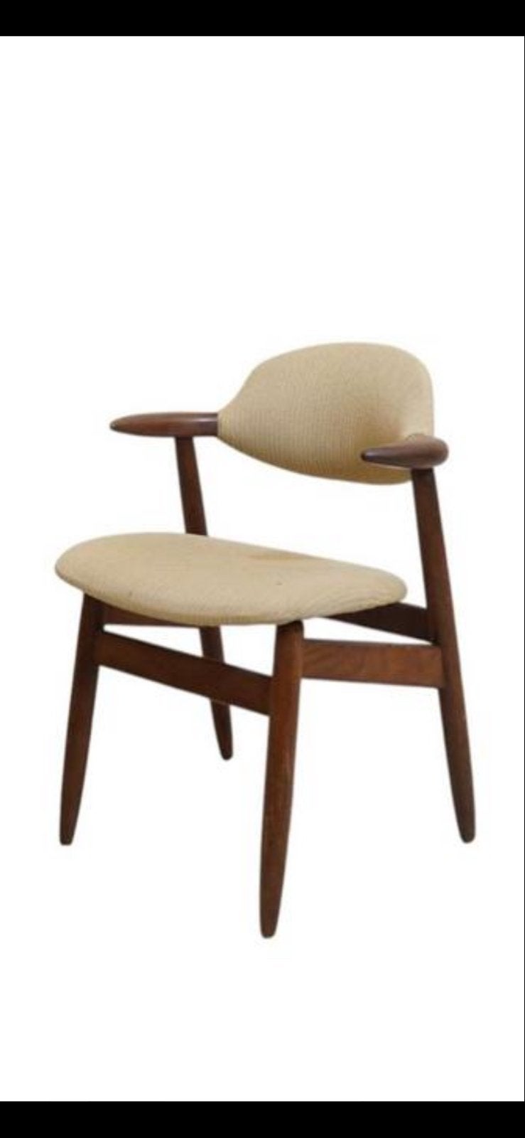 Set van 5 cowhorn eetkamerstoelen Tijsseling, jaren 60, Gebruikt, Bruin, Midcentury, vintage, jaren 60, Dutch design, Ophalen of Verzenden