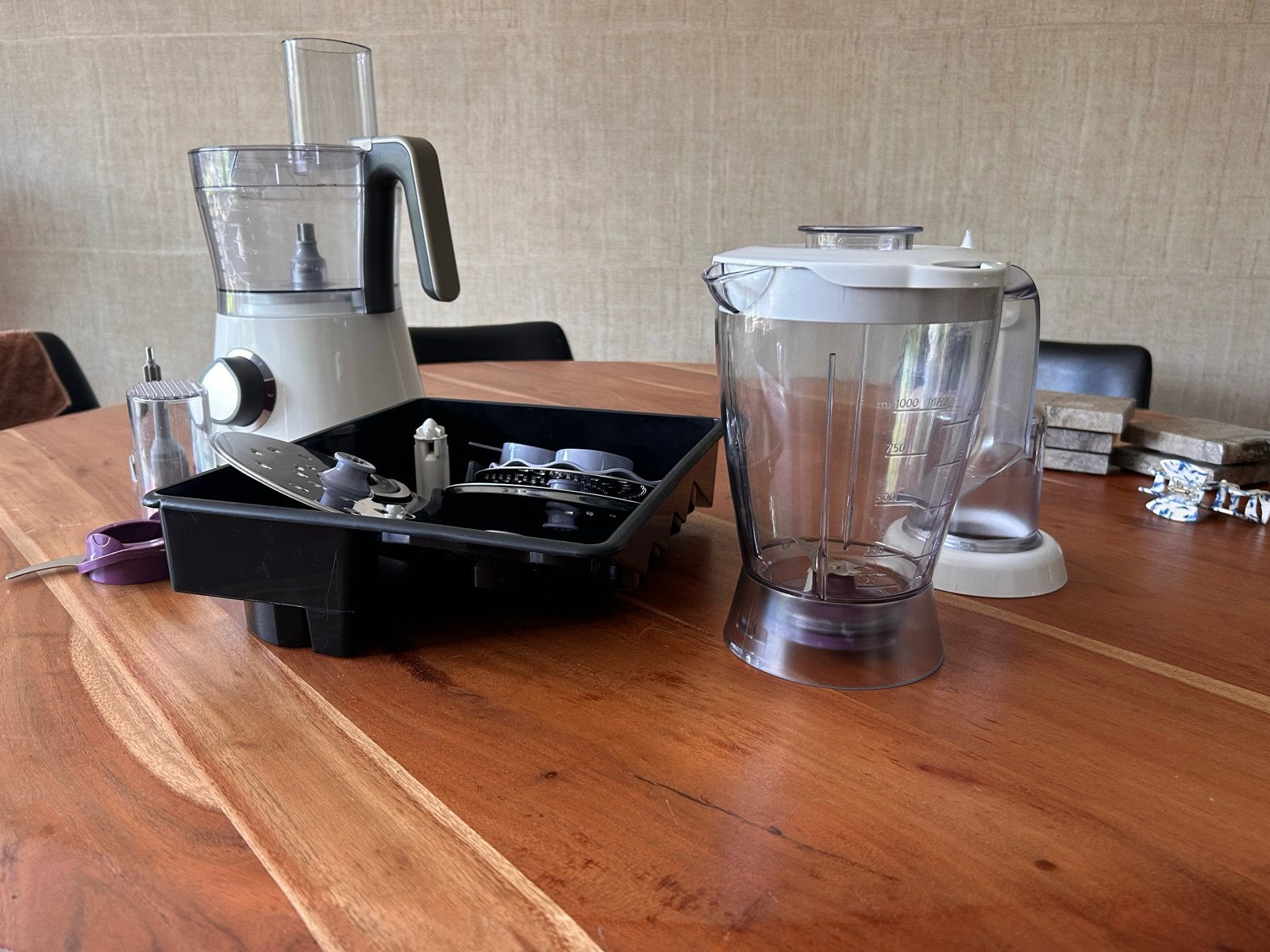 Philips Foodprocessor met Blender en Accessoires, Witgoed en Apparatuur, Keukenmixers, 1 tot 2 liter, 2 snelheden, Ophalen of Verzenden
