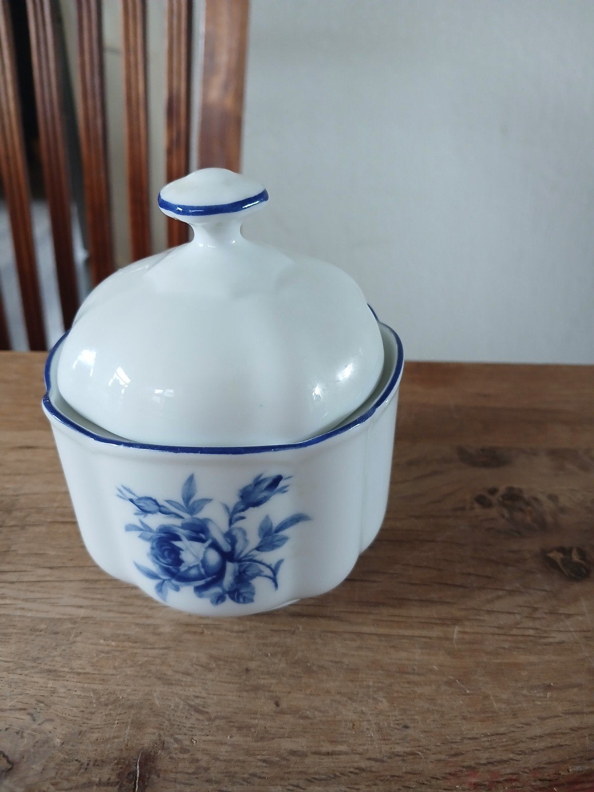 suikerpotje snoeppotje blauwwit seltmann weiden jaren 70/80, Antiek en Kunst, Ophalen