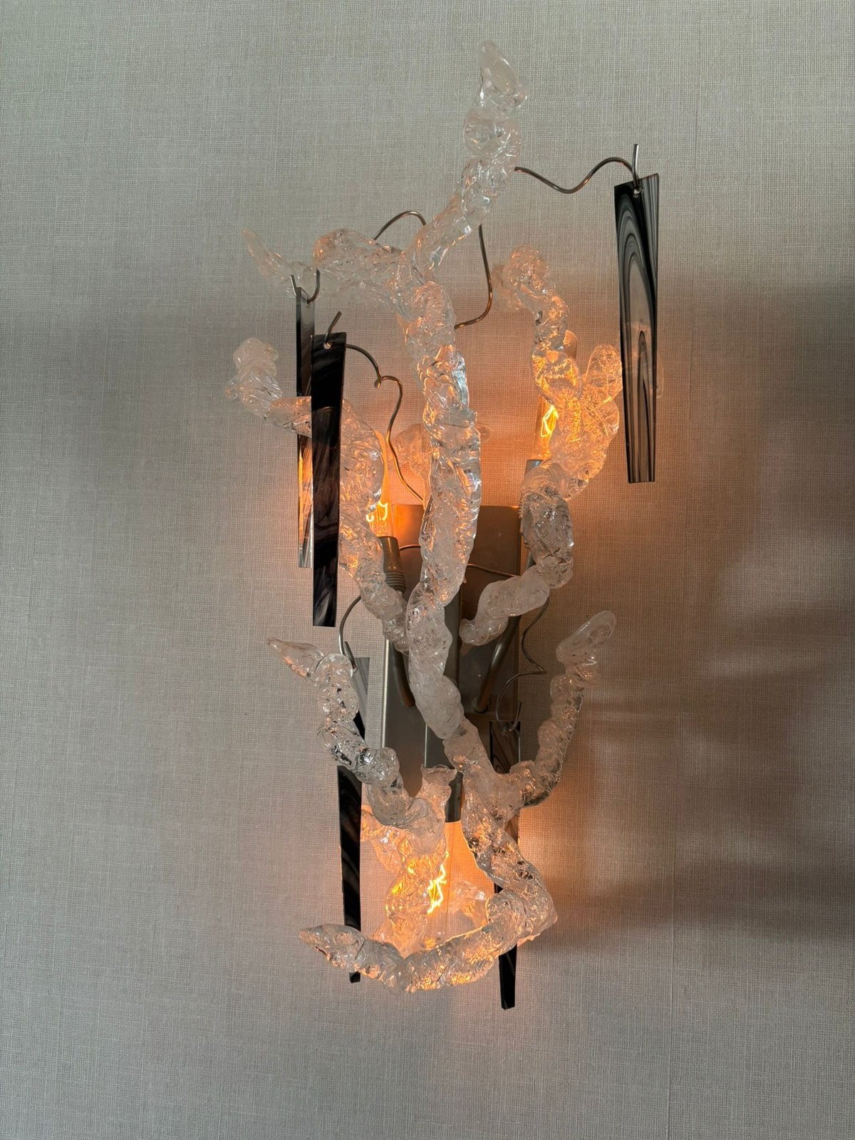 Wandlamp van Atelier Wim Mulder 'Eclipse'`, Huis en Inrichting, Lampen | Wandlampen, Ophalen of Verzenden, Zo goed als nieuw, Glas