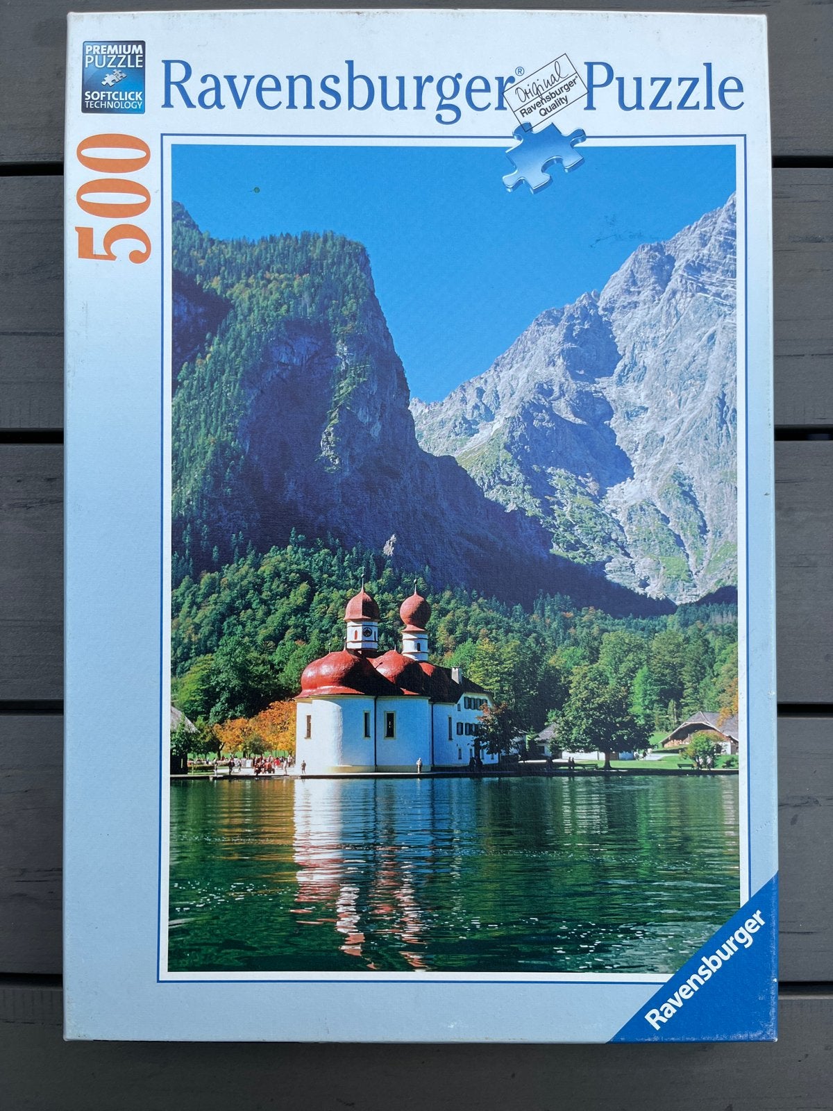 Ravensburger Legpuzzel 500 stukjes - Kerk aan meer, Ophalen of Verzenden, Minder dan 500 stukjes, Zo goed als nieuw, Legpuzzel
