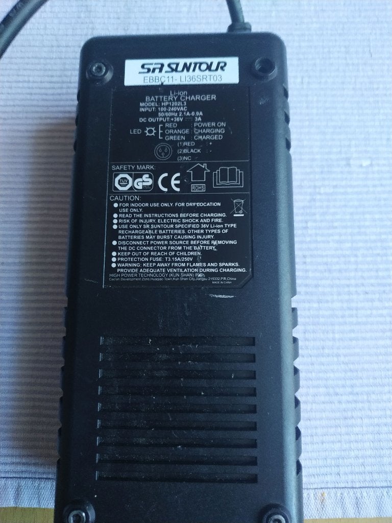 Suntour HP1202L3 Batterijlader, Ophalen of Verzenden, Zo goed als nieuw, Overige typen