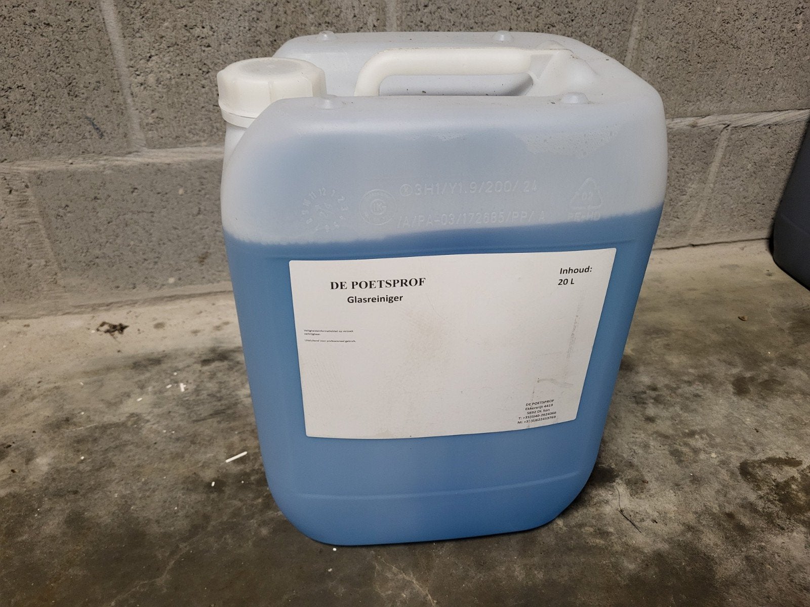 Professionele Glasreiniger 20 liter, Ophalen