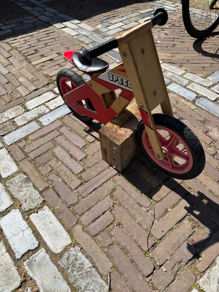 Houten loopfiets 'Speed' voor kinderen, Ophalen of Verzenden, Zo goed als nieuw