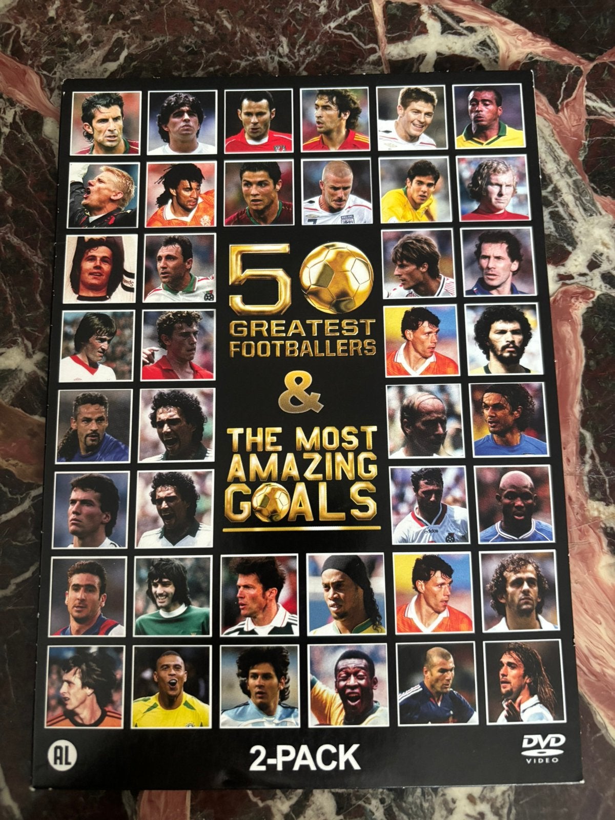 50 Greatest Footballers & The Most Amazing Goals DVD 2-pack, Ophalen of Verzenden, Zo goed als nieuw